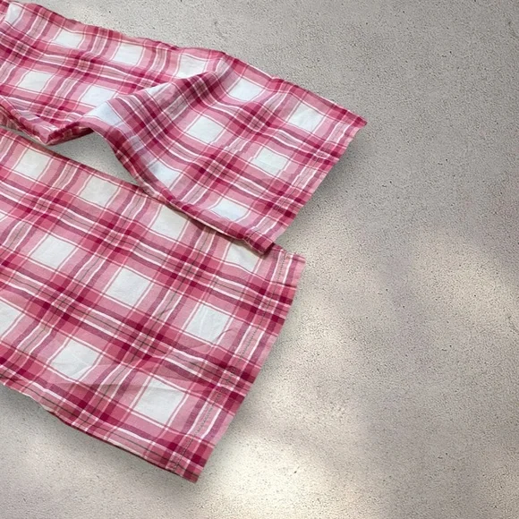 !! SOLD !! Old Navy Pink Low Rise Fit Plaid Pants - Picture 5 of 6